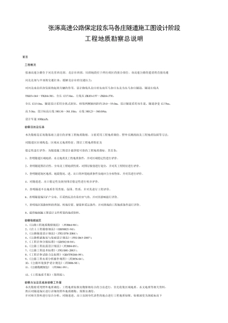 东马各隧道勘察报告