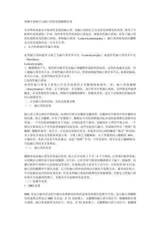 两侧半卵圆中心脑白质轻度脱髓鞘改变
