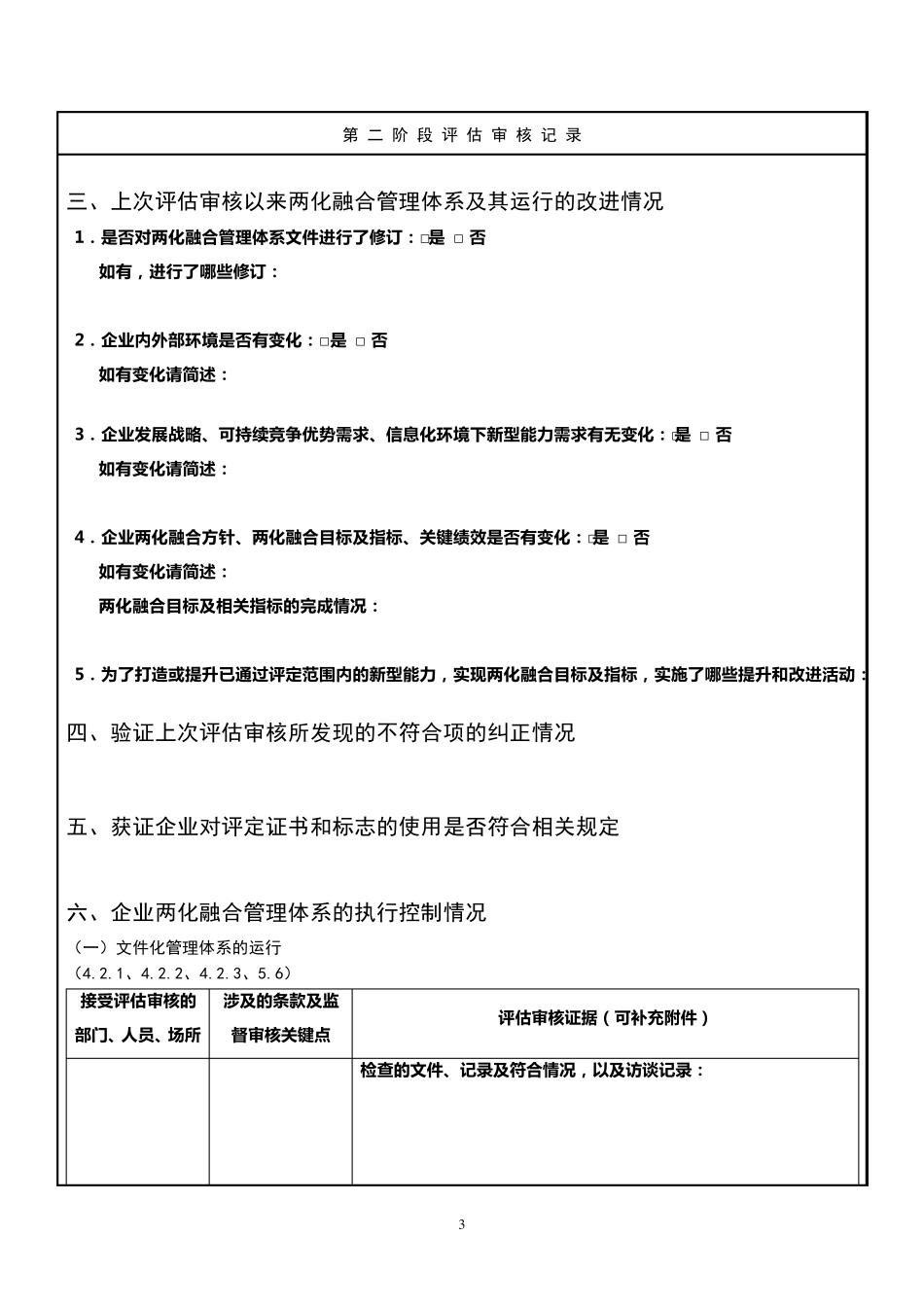 两化融合管理体系监督审核检查表_第3页