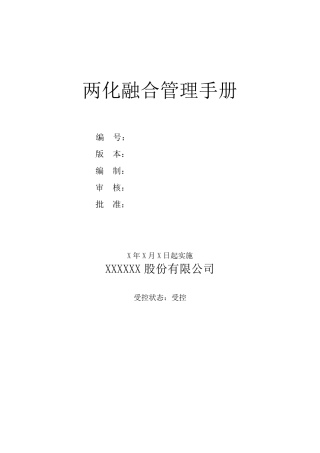 两化融合管理手册