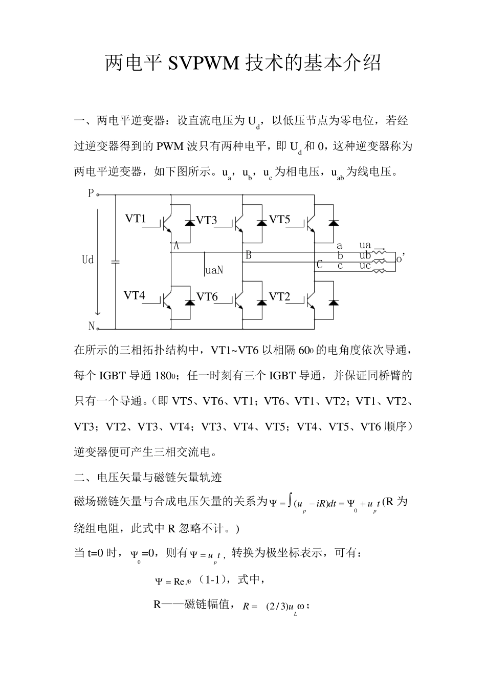 两电平逆变器调制基本介绍_第1页