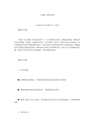 两种电荷教学设计