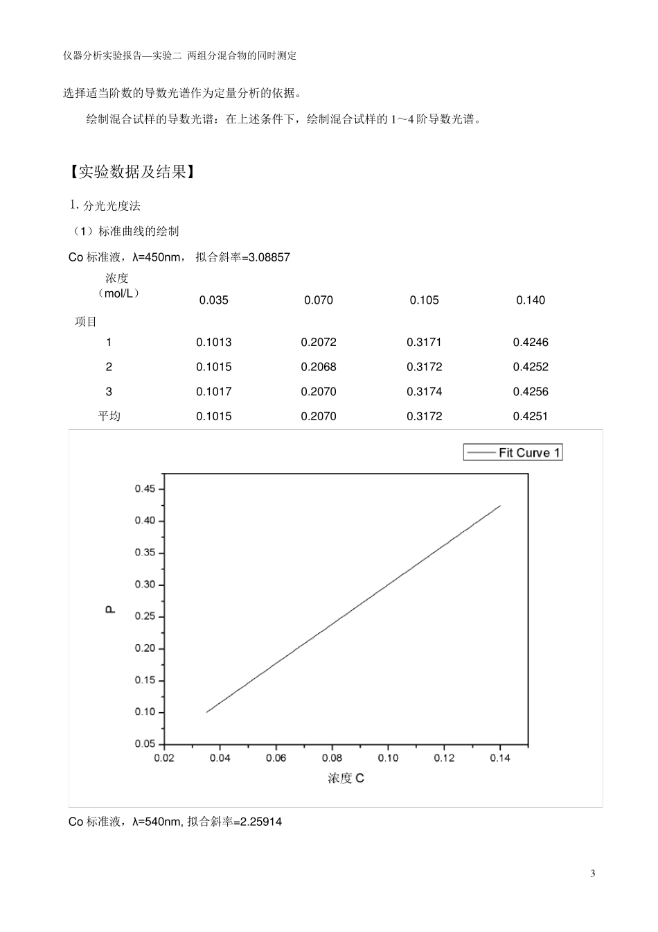 两组分混合物的同时测定实验_第3页