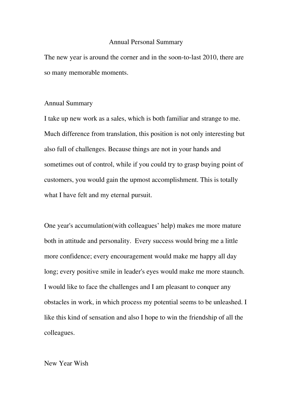 个人年终总结(英文版)_第1页