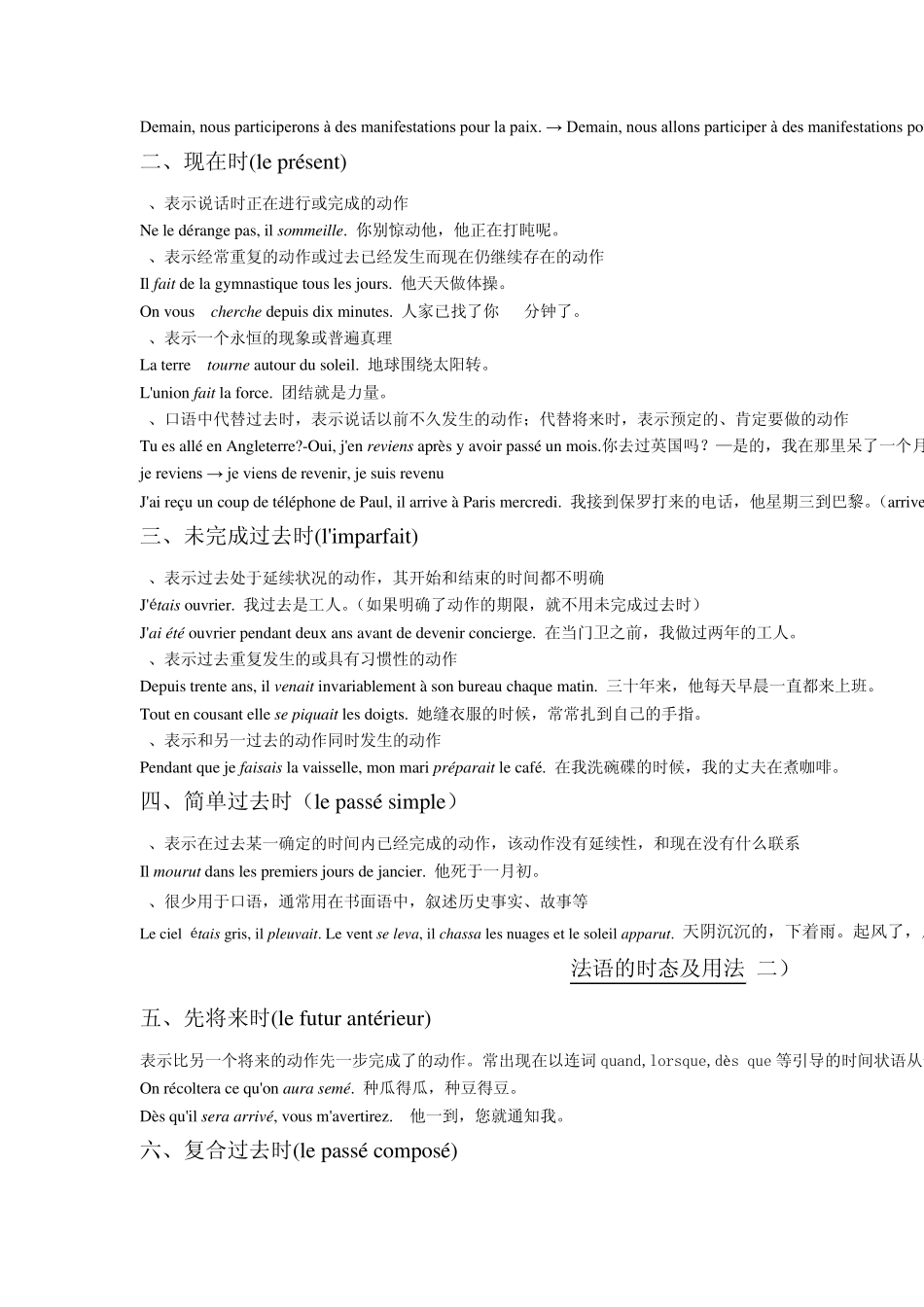 个人总结法语的语式和时态_第2页