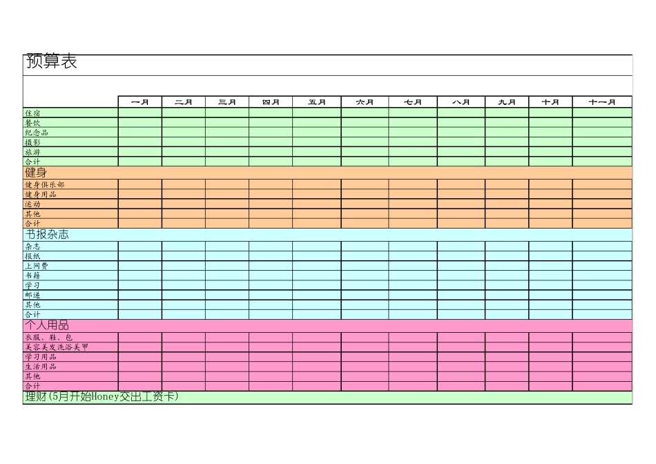 个人支出预算表_第3页