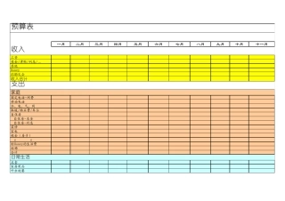个人支出预算表