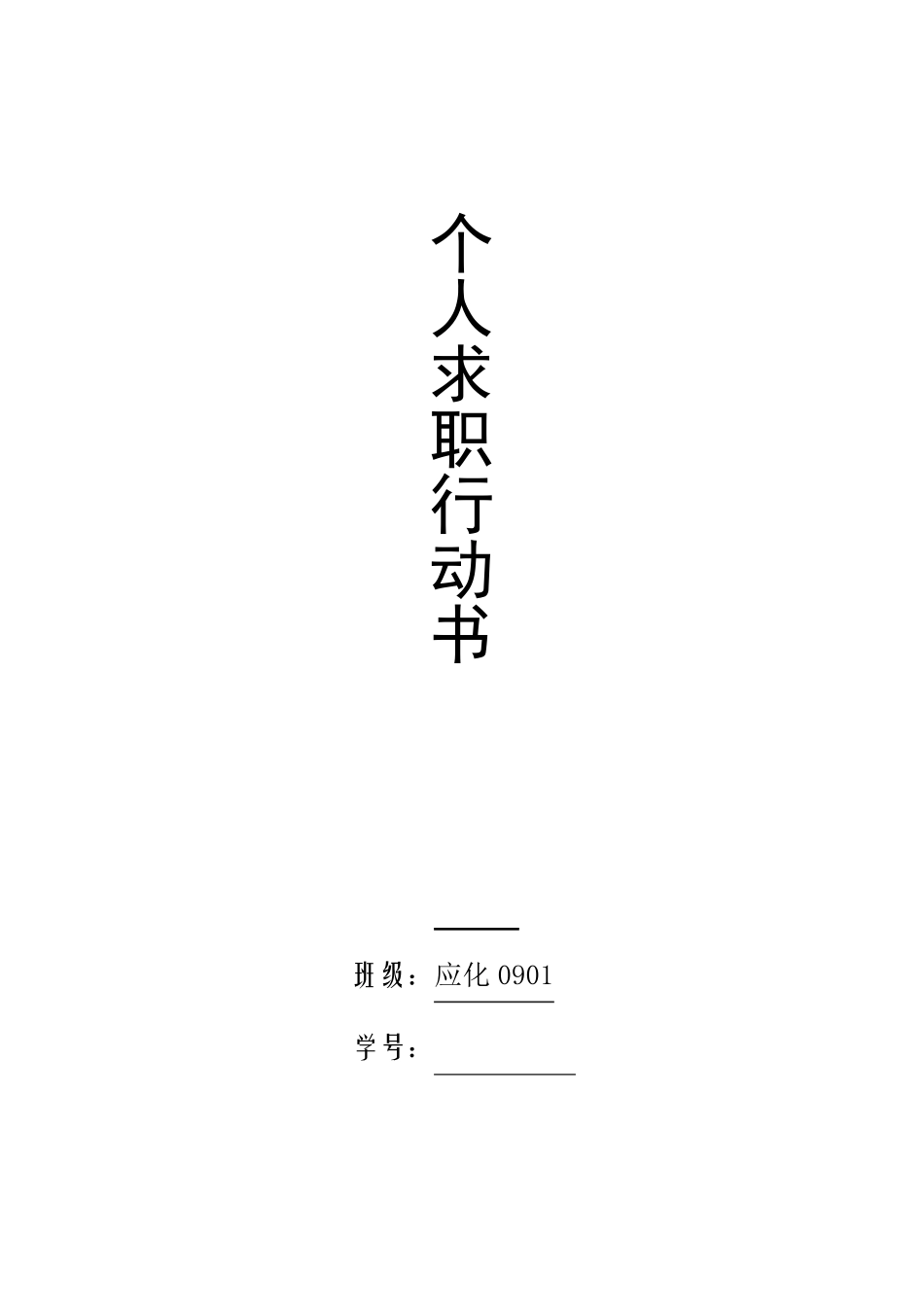个人求职行动书_第1页