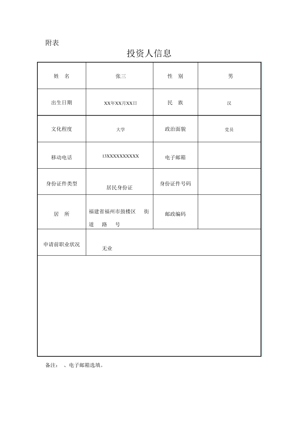 个人独资企业登记(备案)申请书(设立范本)_第3页