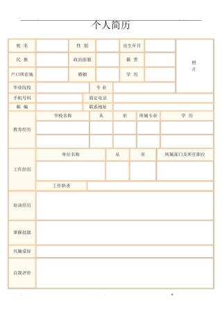 个人简历()