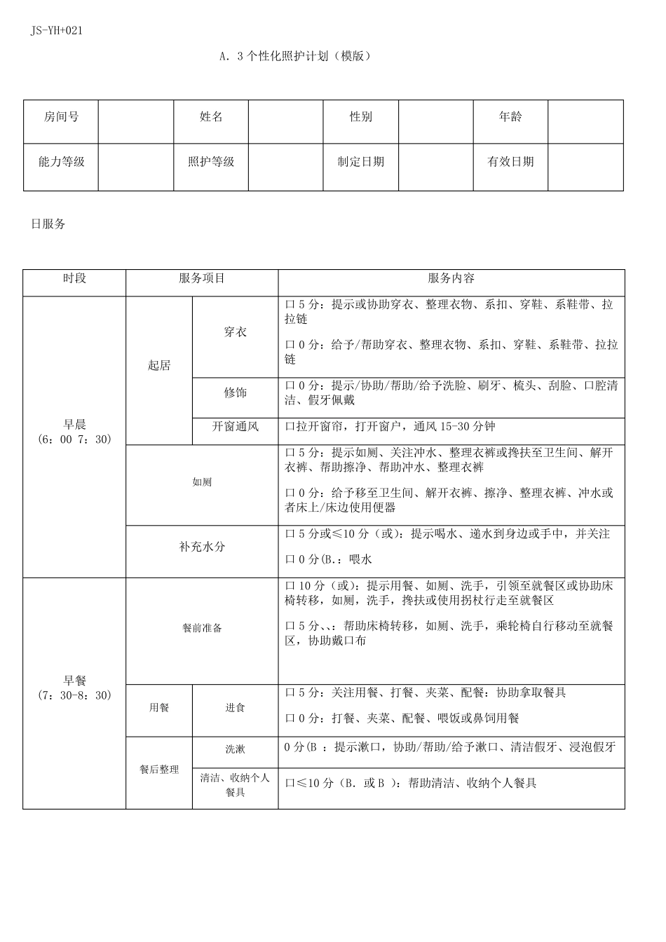 个性化照护计划_第1页