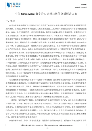 中仿Simpleware数字岩心建模与数值分析解决方案