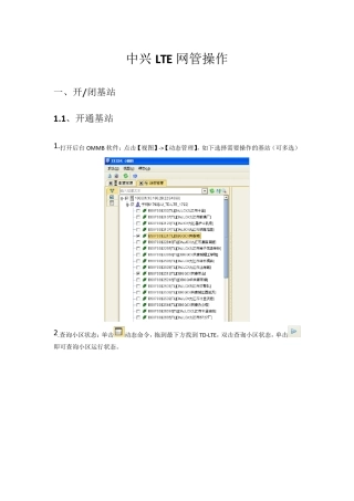 中兴LTE网管操作_最新