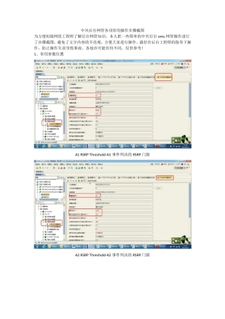中兴后台网管各项操作步骤截图