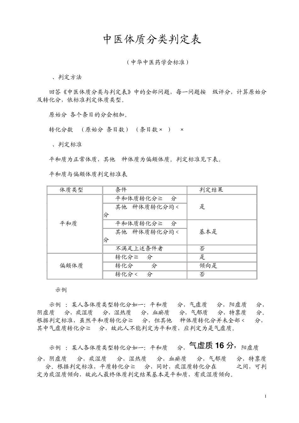 中医体质辨识标准(最好)_第1页