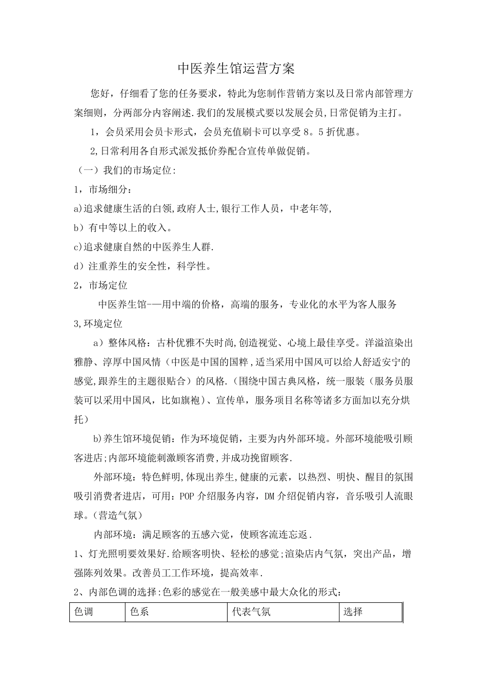 中医养生馆运营方案_第1页