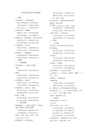 中医内科病证方剂歌诀(优美排版打印首选)