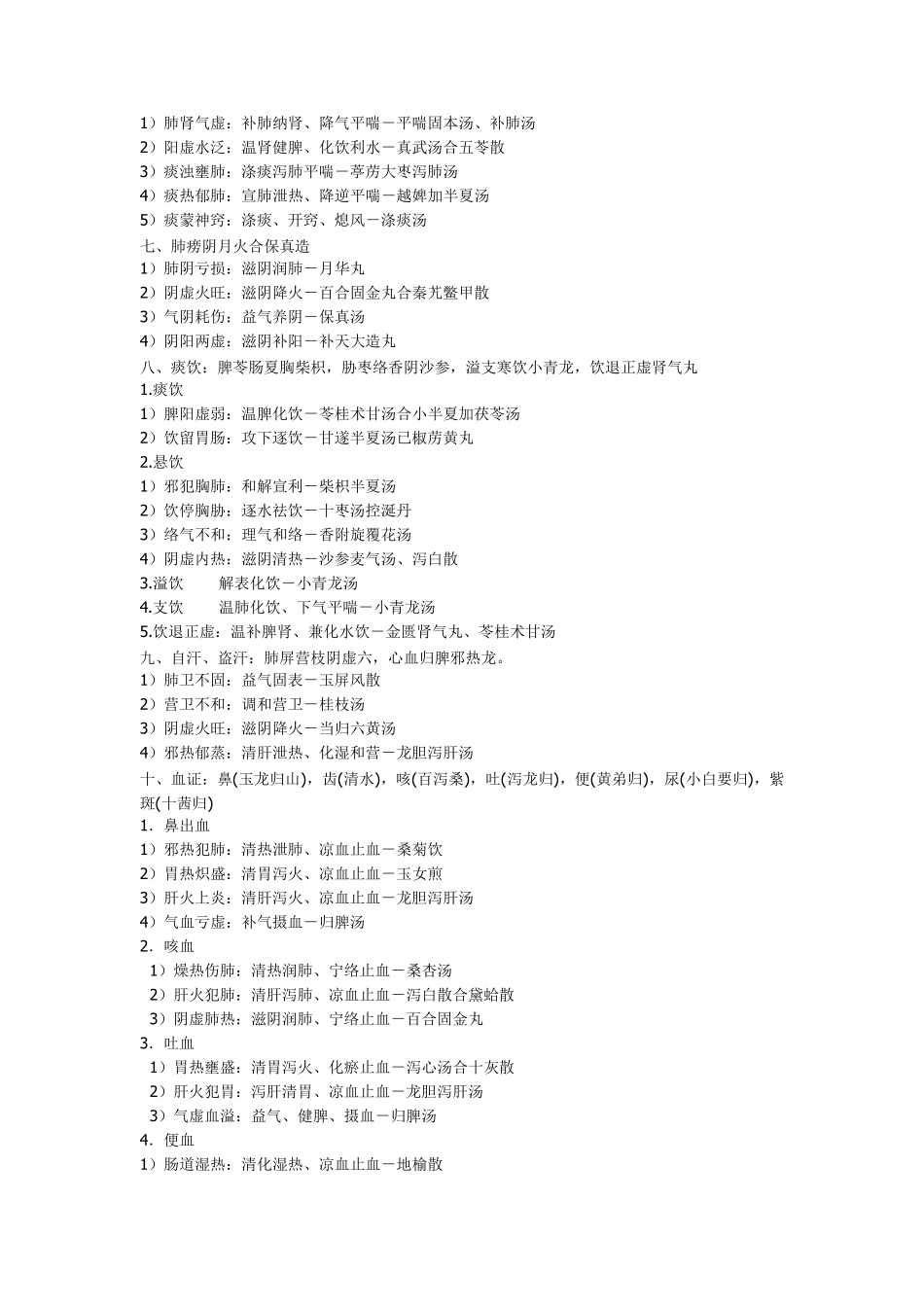 中医内科速记(一句话口诀)_第2页