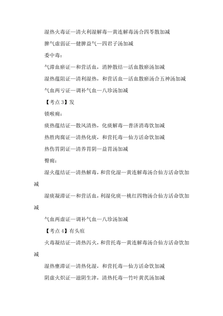 中医外科学考点记忆口诀汇总_第2页