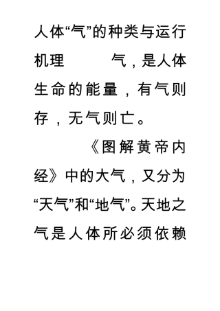 中医学中人体的各种气