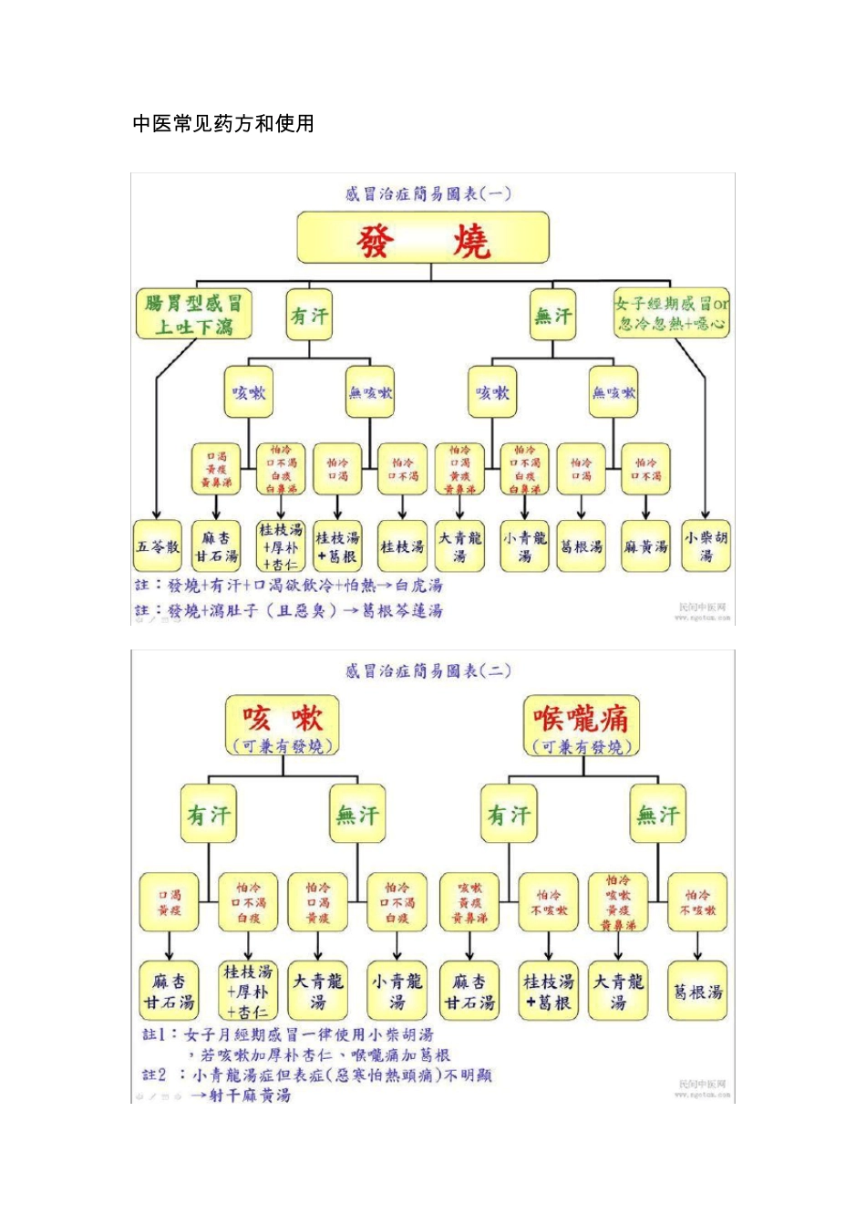 中医常见药方和使用_第1页