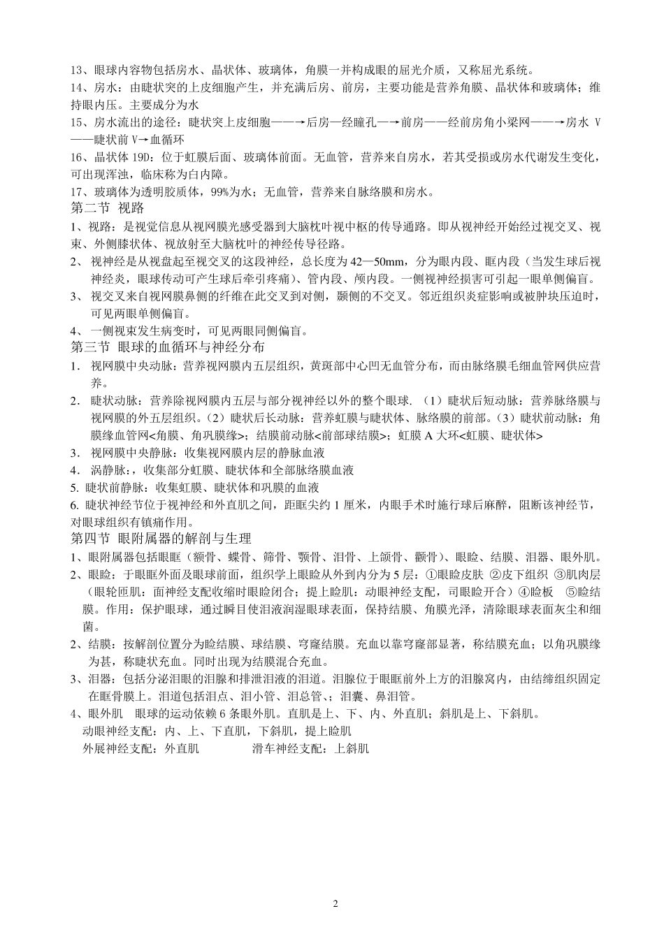 中医眼科重点总结_第2页