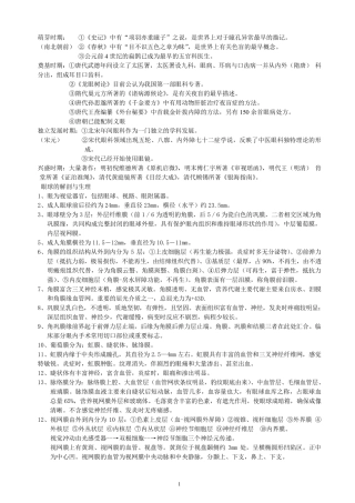 中医眼科重点总结