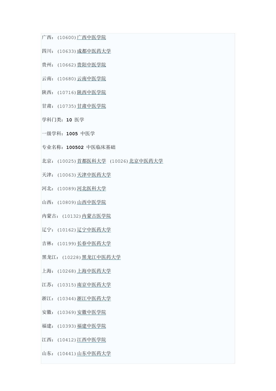 中医考研院校与专业_第2页