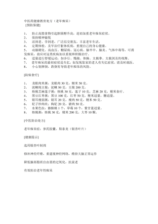 中医药健康处方