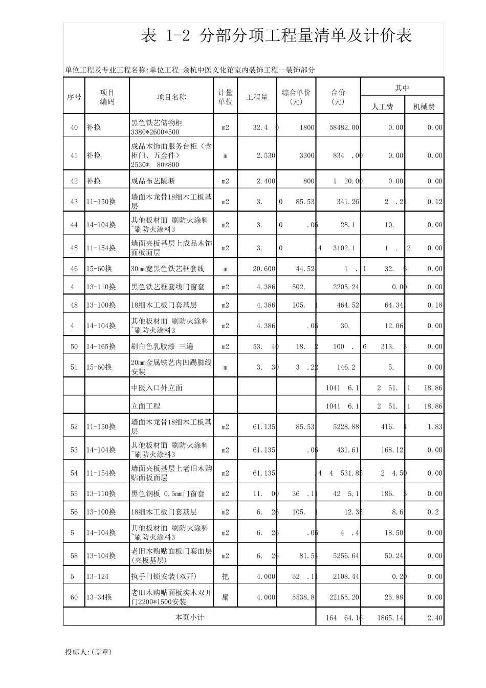 中医药医院装修工程预算书_第3页