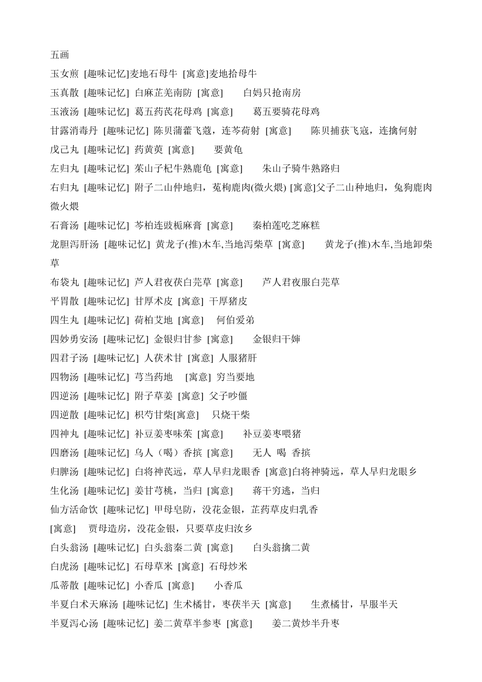 中医趣味记忆口诀_第3页