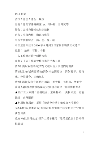 中医骨伤笔记