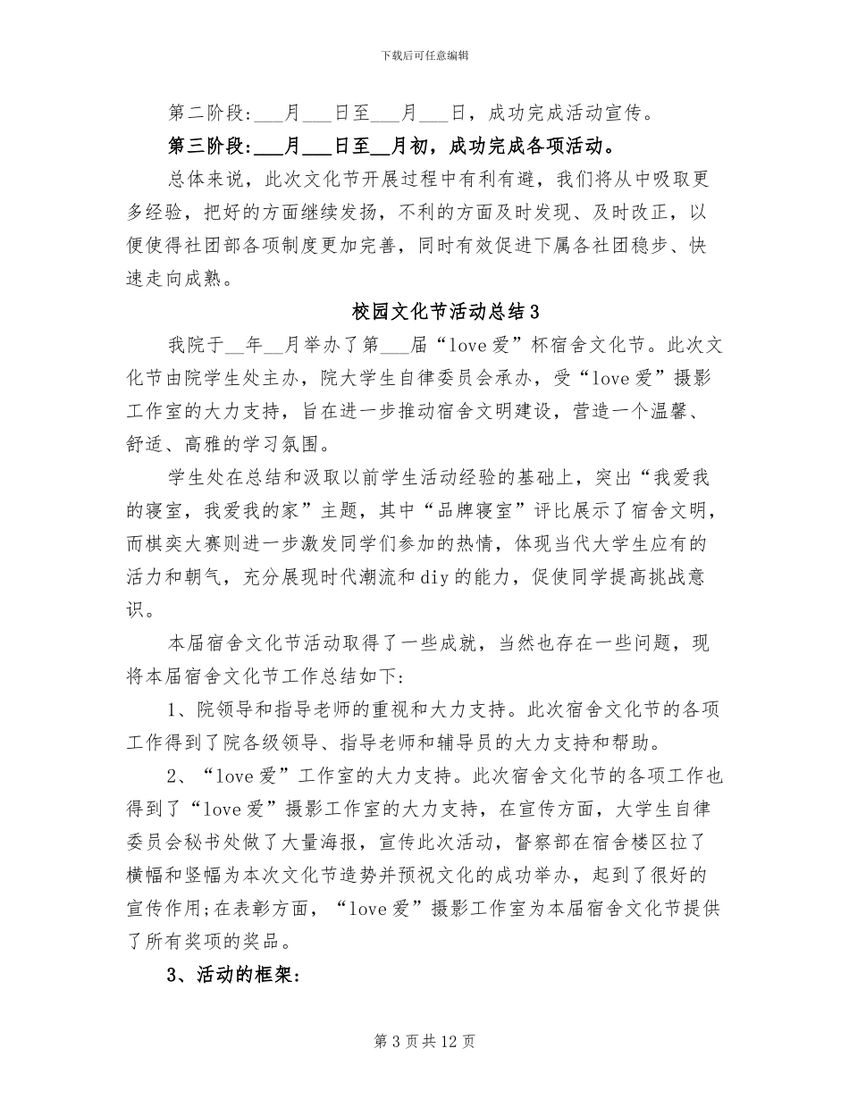 2024年校园文化节活动总结_第3页