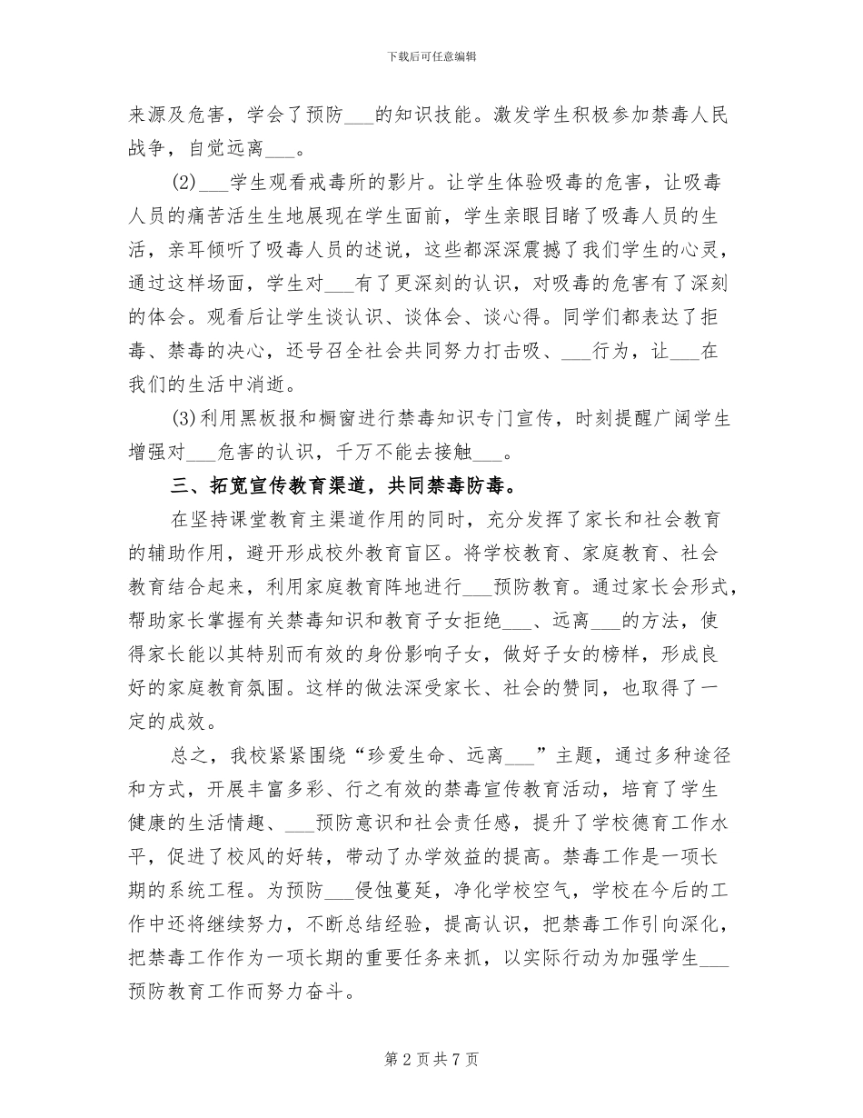 2024年校园禁毒宣传活动总结_第2页