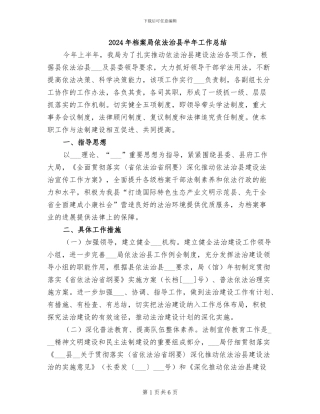 2024年档案局依法治县半年工作总结