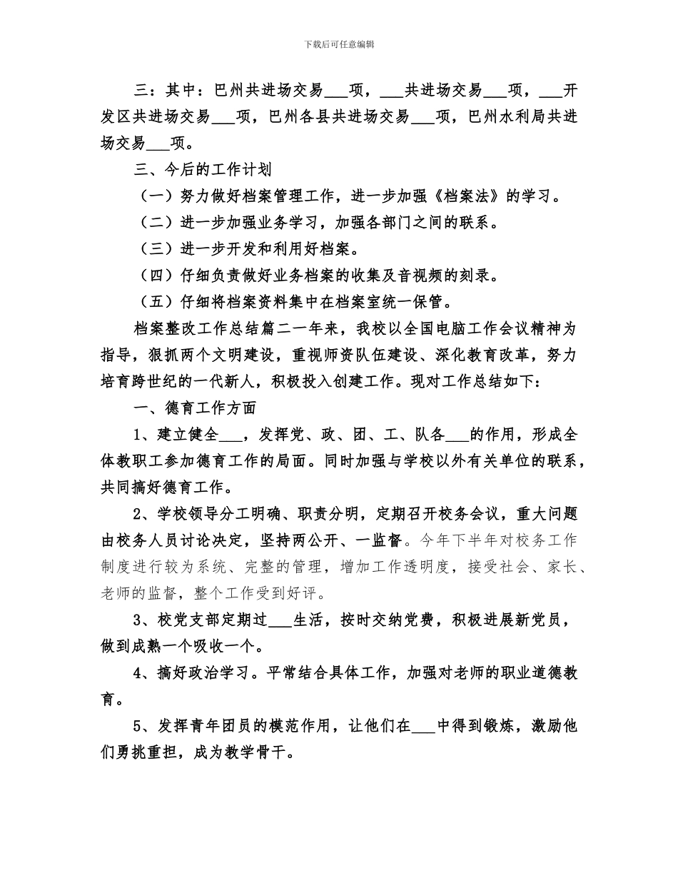 2024年档案整改工作总结_第2页