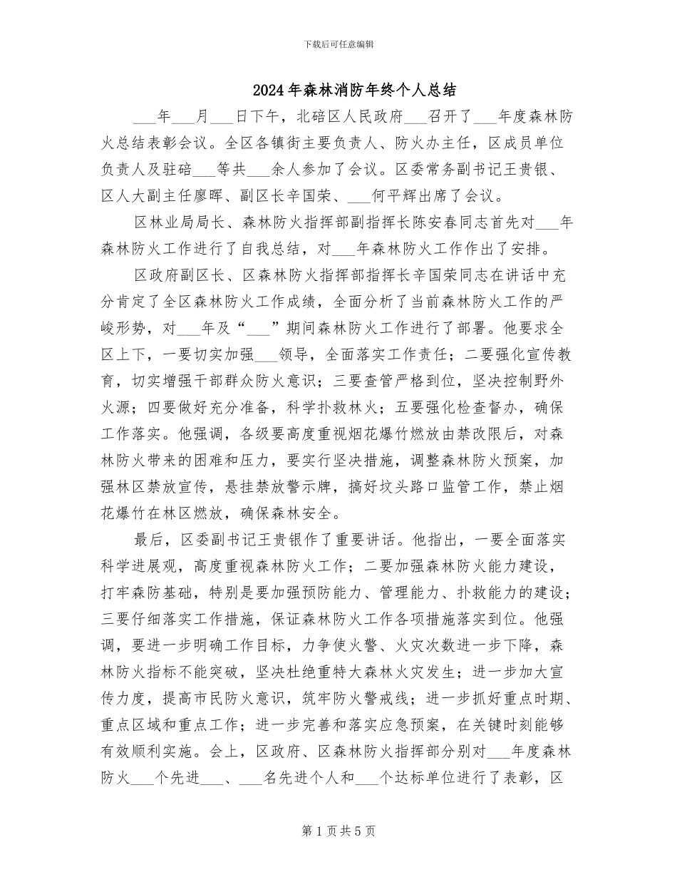2024年森林消防年终个人总结_第1页