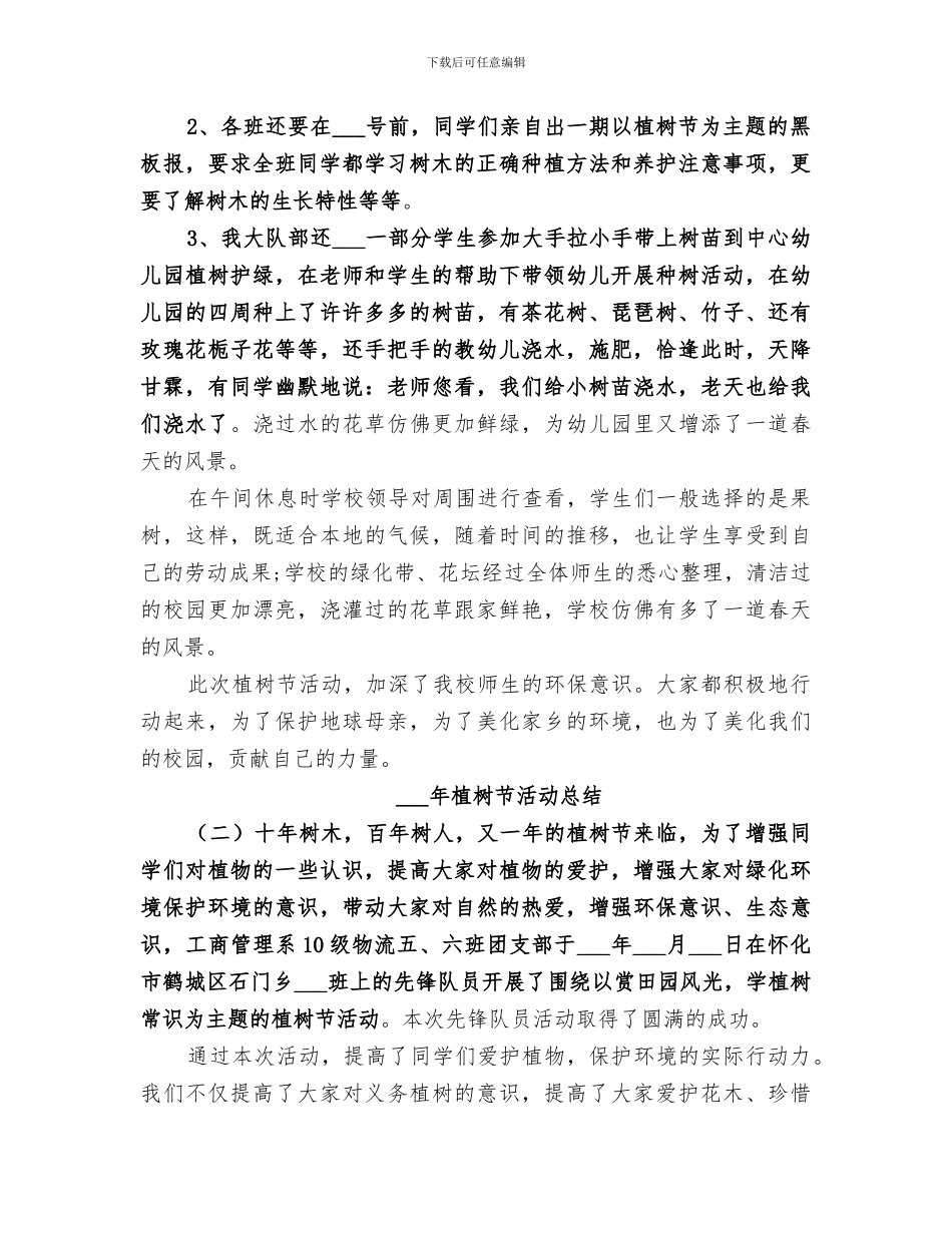 2024年植树节活动总结_第2页