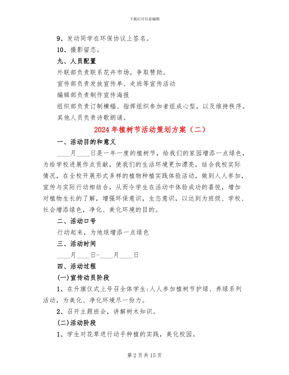 2024年植树节活动策划方案_第2页