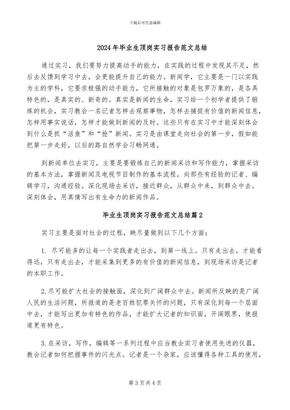 2024年毕业生顶岗实习总结_第3页