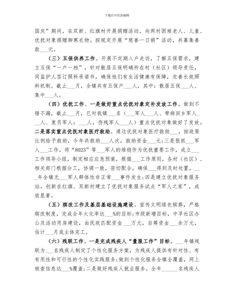 2024年民政事务办工作总结_第2页