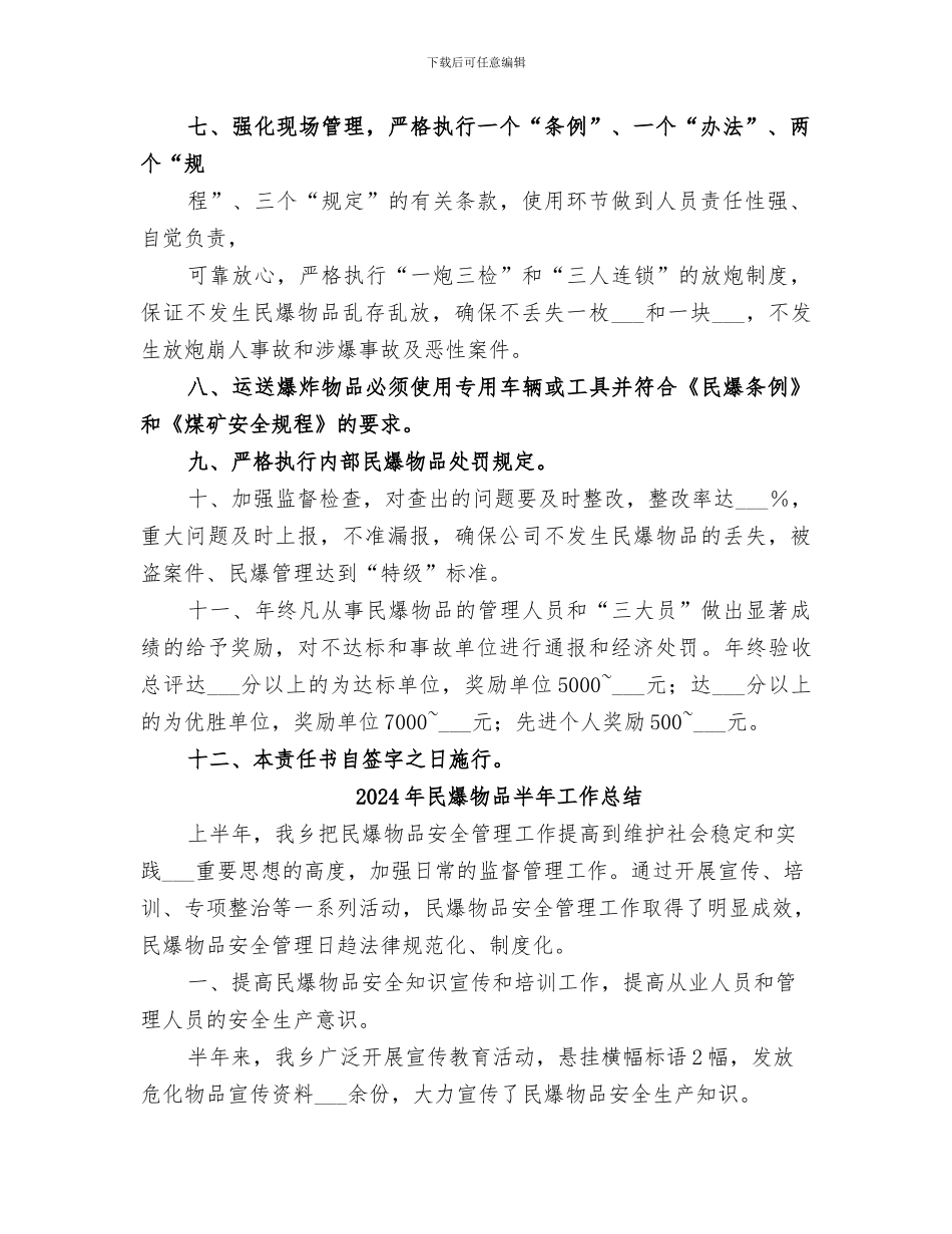 2024年民爆物品使用管理情况总结范本_第2页