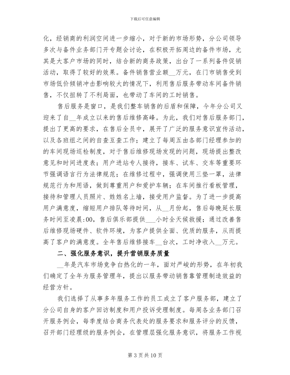 2024年汽车销售个人工作总结最新_第3页