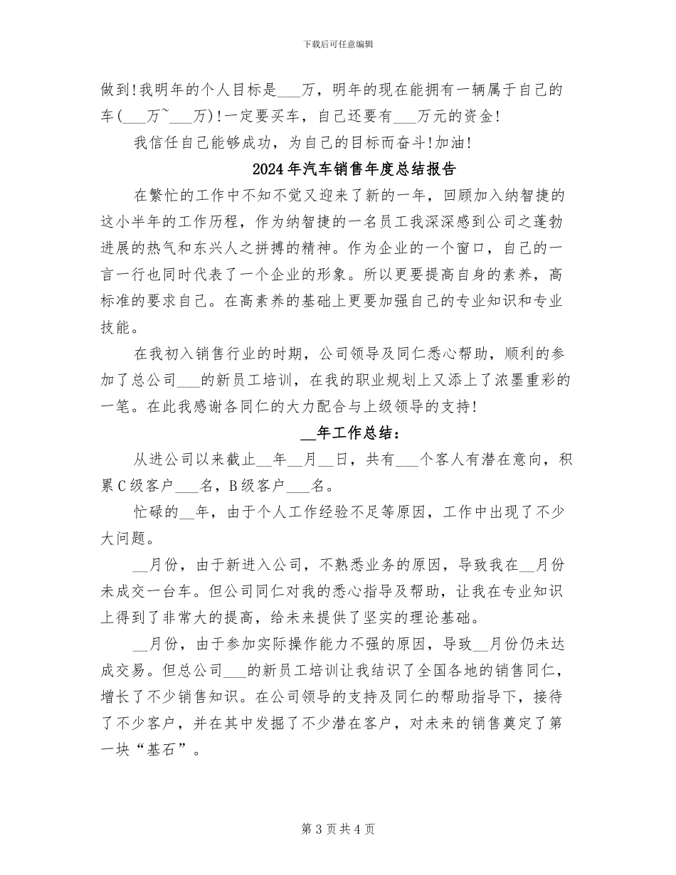 2024年汽车销售年度总结与计划_第3页