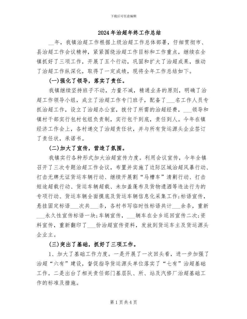2024年治超年终工作总结_第1页