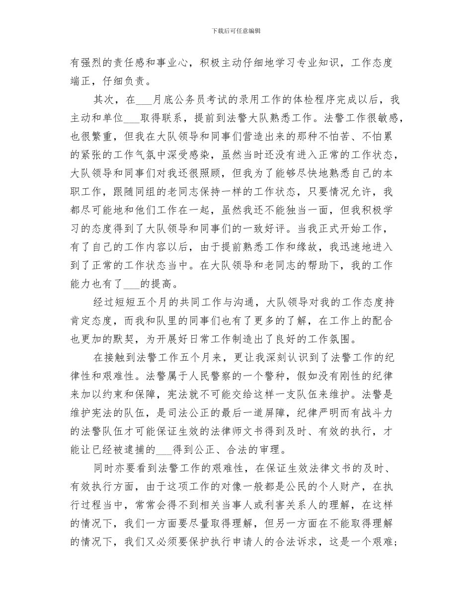 2024年法警察工作总结范本_第3页