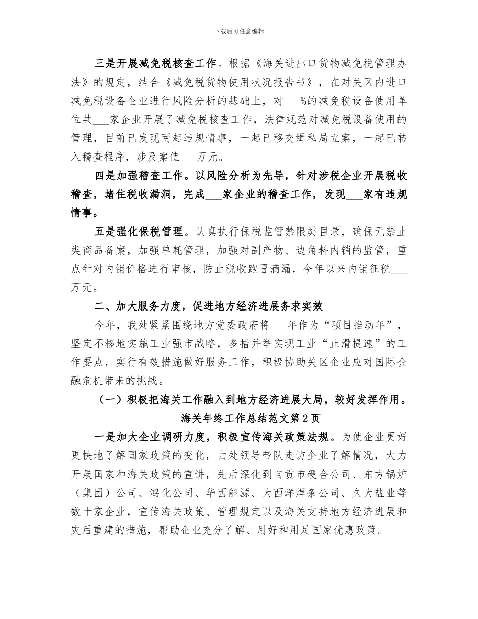 2024年海关年终工作总结范文_第3页