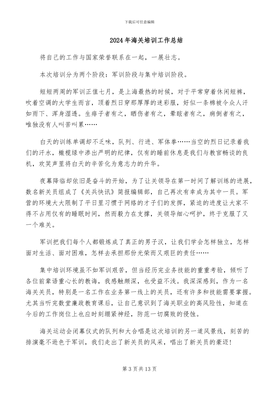 2024年海关半年工作总结报告_第3页