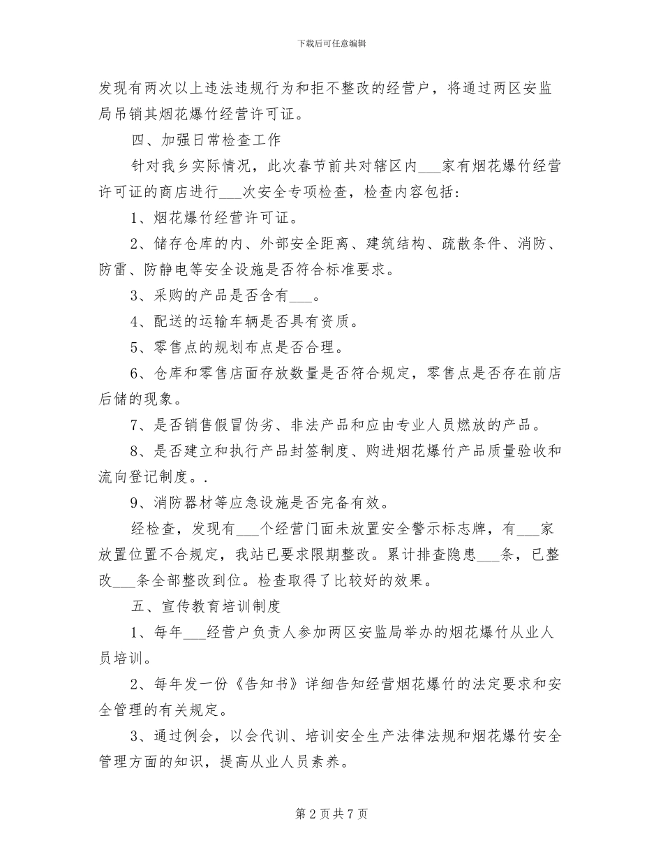 2024年烟花爆竹专项整治工作总结_第2页
