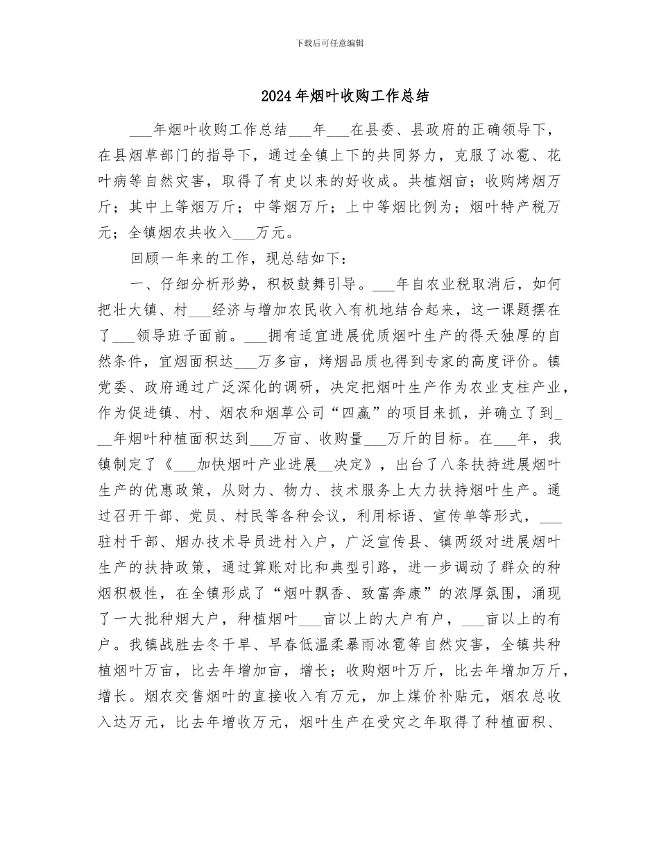 2024年烟叶收购工作总结_第1页